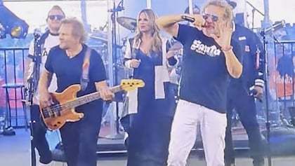 Watch: SAMMY HAGAR And MICHAEL ANTHONY Deliver Halftime Performance At Las Vegas Raiders Vs. Denver Broncos Game