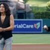 Watch: KISS’s GENE SIMMONS And PAUL STANLEY Throw Out First Pitch At Angel Stadium